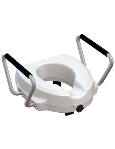 RAISED TOILET SEAT with fixed armrest - height 12,5 cm