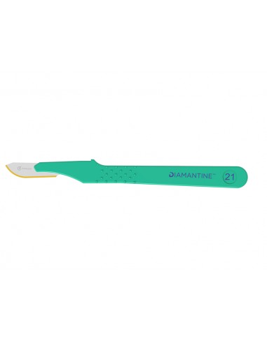 DIAMANTINE DISPOSABLE SCALPELS WITH S/S BLADE N. 21 - sterile