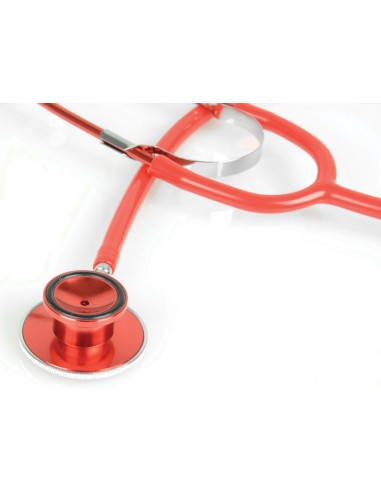 COLOURED TRAD DUAL HEAD STETHOSCOPE - red