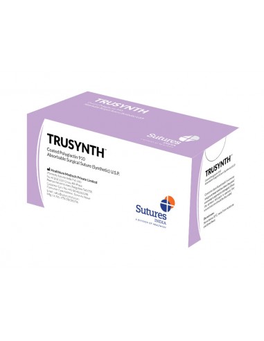 TRUSYNTH ABSORB. SUTURE gauge 1 circle 1/2 needle 40mm - 90cm - violet