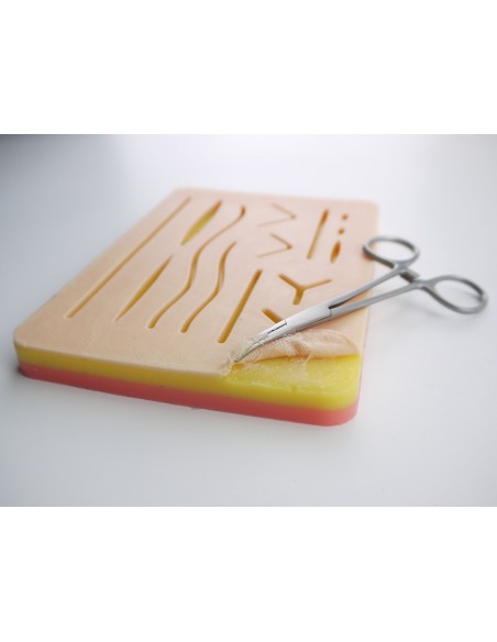 SUTURE TRAINING PAD WITH WOUNDS WITH MESH
