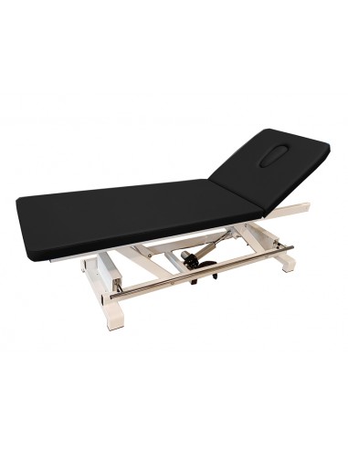 ELECTRIC HEIGHT ADJUSTABLE TREATMENT TABLE with footbar - black