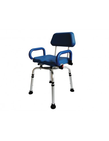 ROTATING SHOWER CHAIR with PU backrest and seat - load 136 kg