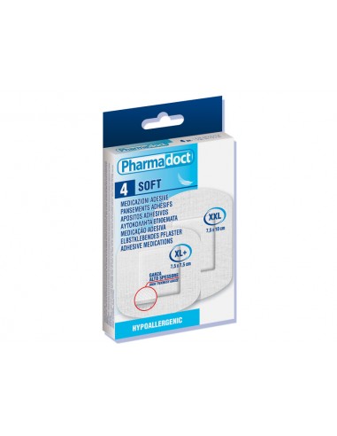 PHARMADOCT PANSEMENTS hypoallergéniques 2 tailles - caisse de 12 boîtes de 4