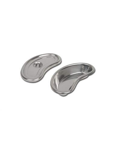 S/S KIDNEY DISH WITH LID - 200x95x35 mm