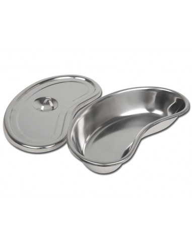 S/S KIDNEY DISH WITH LID - 309x149x59 mm