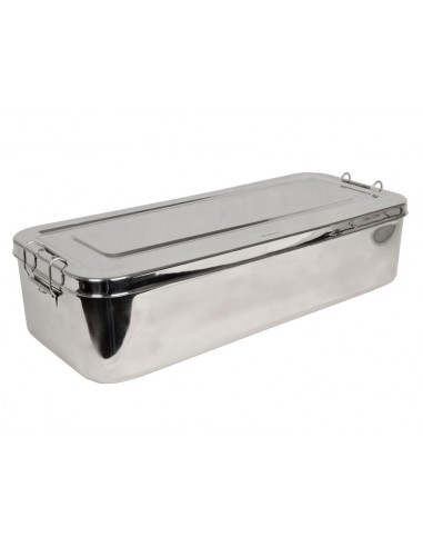 STAINLESS STEEL BOX - 50x20x10 cm - handle