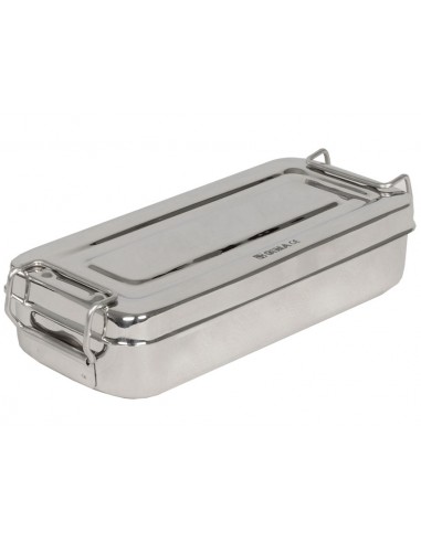 STAINLESS STEEL BOX - 18x8x4 cm - handle