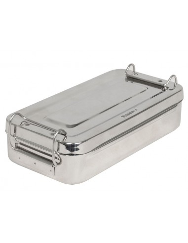 STAINLESS STEEL BOX - 20x10x4.5 cm - handle