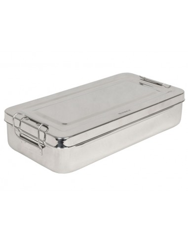STAINLESS STEEL BOX - 30x15x6 cm - handle