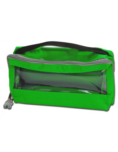 E3 RECTANGULAR BAG padded with window and handle - green