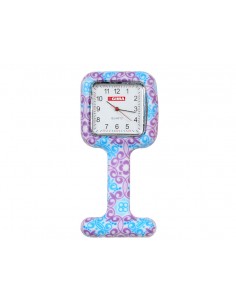 MONTRE INFIRMI RE EN SILICONE ronde fantaisie rouge et blanc