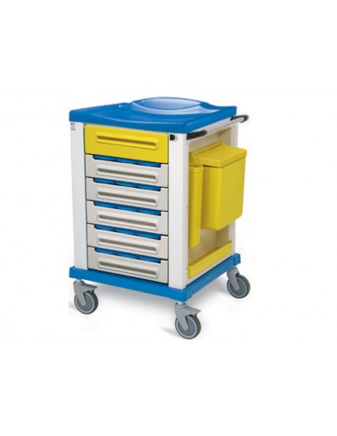 PHARMACY TROLLEY - small 15 partition