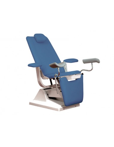 GYNEX BED CHAIR with roll holder - light blue