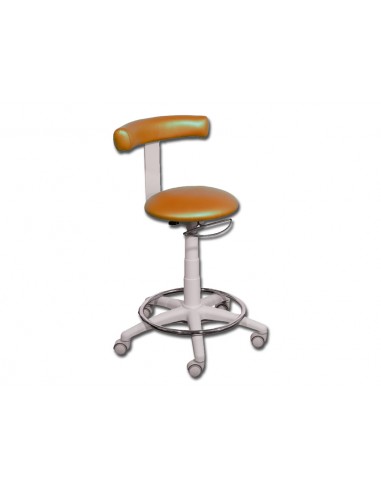 STOOL with ring - metal apricot