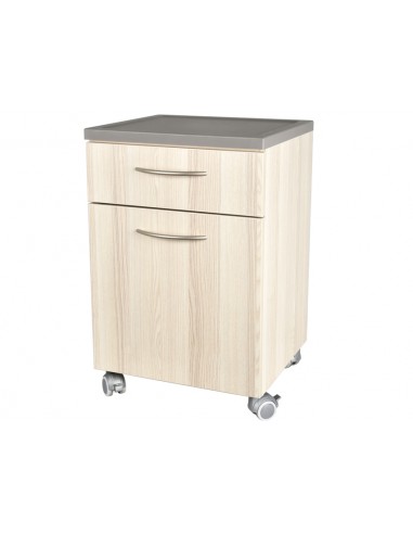 BEDSIDE TABLE WITH DRAWER - streaked beige