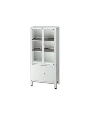 VALUE CABINET - 4 hinged doors - tempered glass