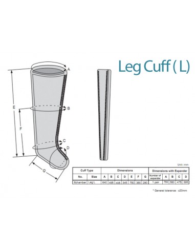 LEG CUFF L - 6 CHAMBERS - spare for 28441