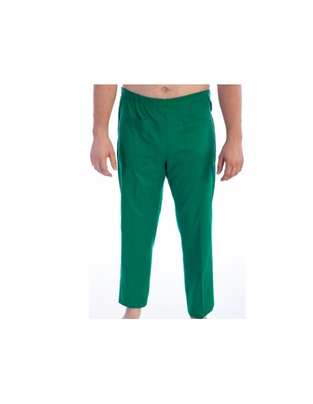 TROUSERS - cotton/polyester - unisex L green