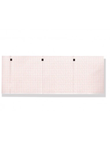 Papier thermique ECG 112x90mm x200f paquet - grille rouge