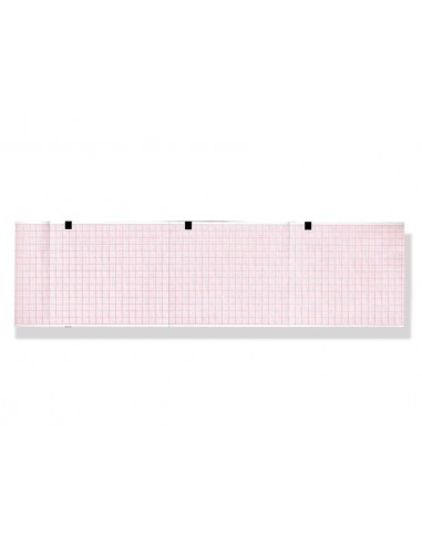 ECG thermal paper 80x90mm x280s pack - orange grid