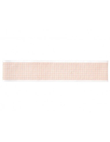 ECG thermal paper 50x23 mm x m roll - orange grid