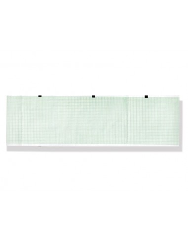 ECG thermal paper 90x90mm x390s pack - green grid