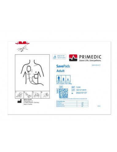 PRIMEDIC SAVE PADS-SET ＞8 years for 33384/5 and AED up to S.N. 738XXXXXXX
