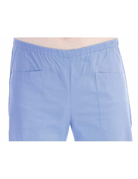 TROUSERS - cotton/polyester - unisex XL light blue