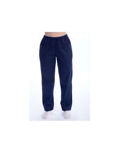 TROUSERS - cotton/polyester - unisex S navy blue