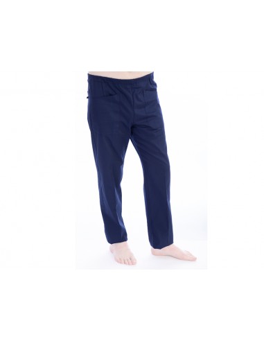 TROUSERS - cotton/polyester - unisex M navy blue