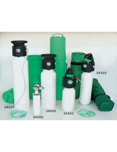 OXYGEN CYLINDER 3 l with reducer and cover - UNI - empty