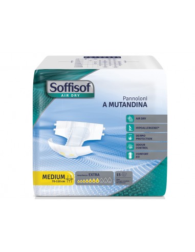 SOFFISOF AIR DRY INCONTINENCE PAD - moderate incontinence - medium