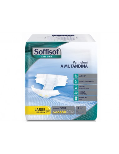 SOFFISOF AIR DRY INCONTINENCE PAD - moderate incontinence - large