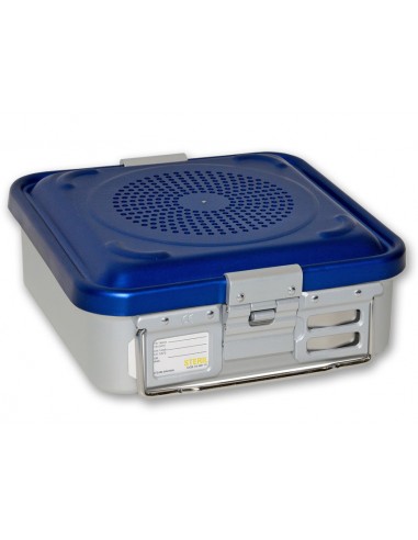 CONTAINER WITH FILTER small h 100 mm - blue - perforated