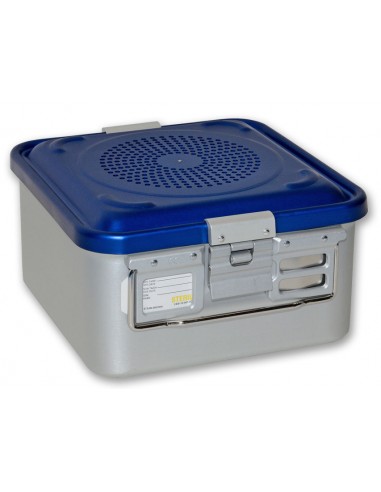 CONTAINER WITH FILTER small h 150 mm - blue - perforated