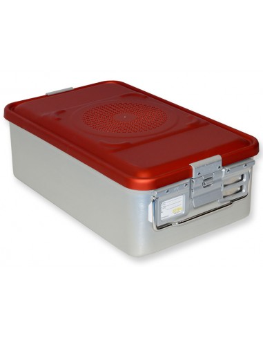 CONTAINER WITH FILTER medium h 150 mm - red