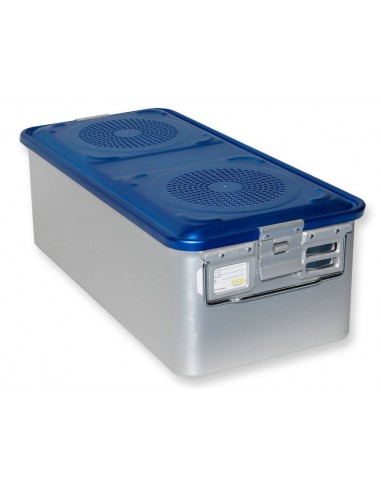 CONTAINER WITH FILTER large h 200 mm - blue - perforated