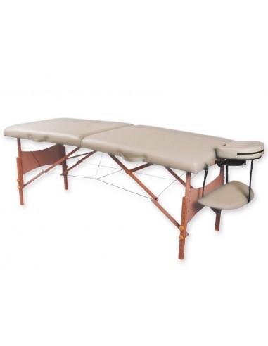 2-SECTION WOODEN MASSAGE TABLE - cream
