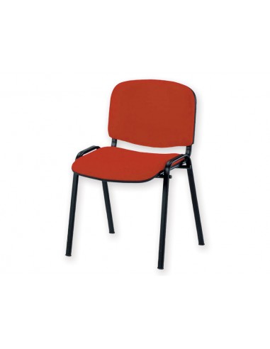 CHAISE VISITEUR ISO - tissu - rouge