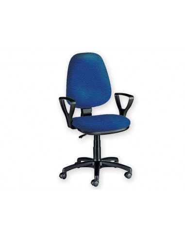 CUNEO CHAIR with armrest - leatherette - blue