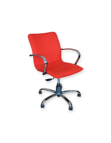 ELITE LOW-BACKED CHAIR - fabric - red