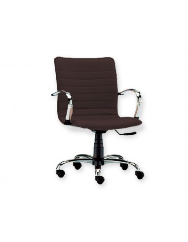 ELITE LOW-BACKED CHAIR - leatherette - black