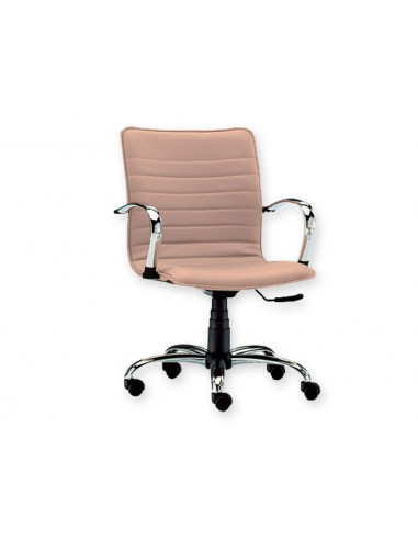 ELITE LOW-BACKED CHAIR - leatherette - beige