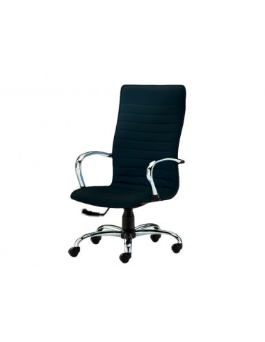 ELITE HIGH-BACKED CHAIR - leatherette - black